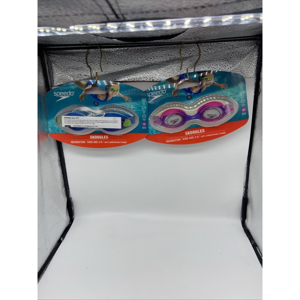 Speedo Skoogles Recreation Googles for kids, Ages 3-6 3-8 Blue Pink